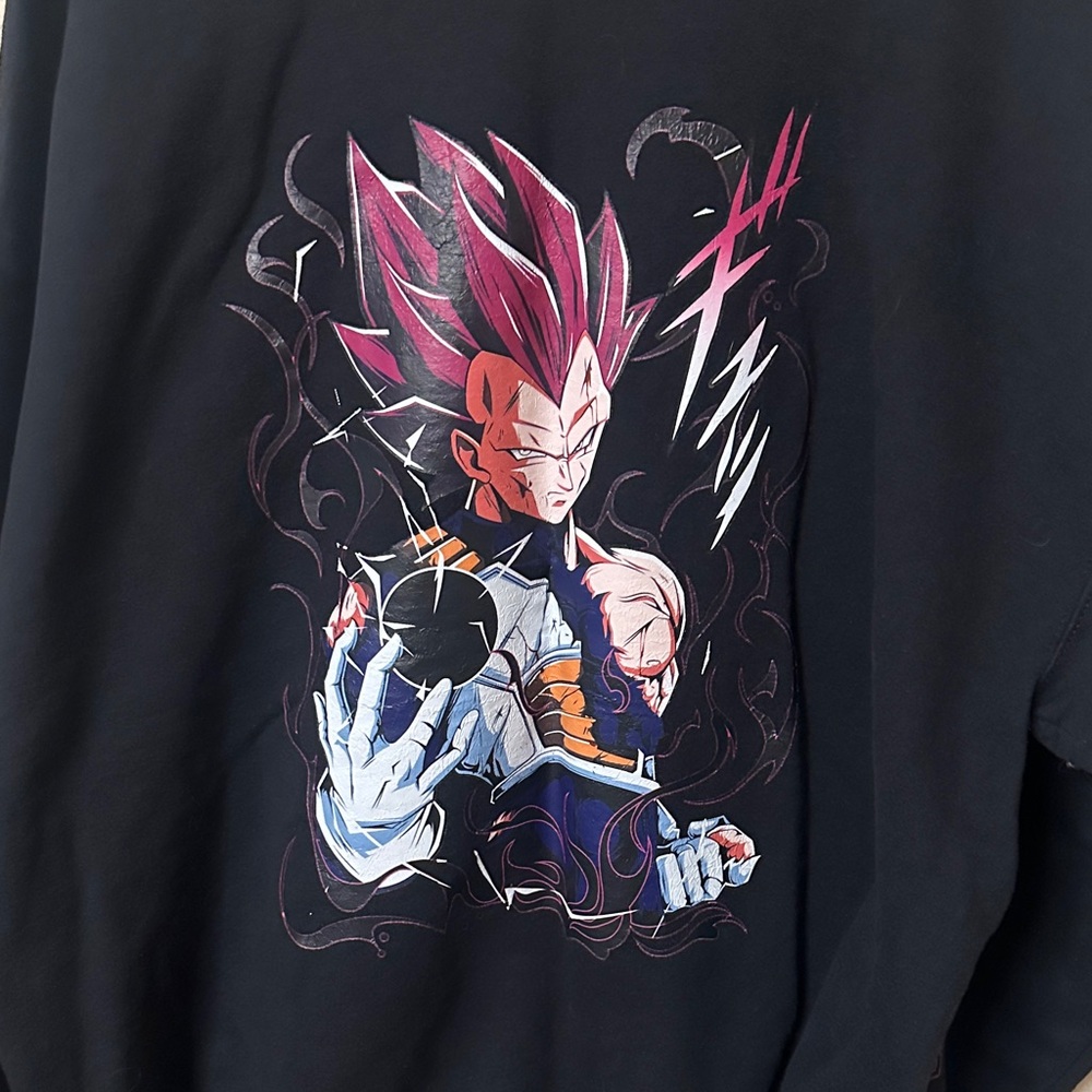 Black Graphic Anime T-Shirt